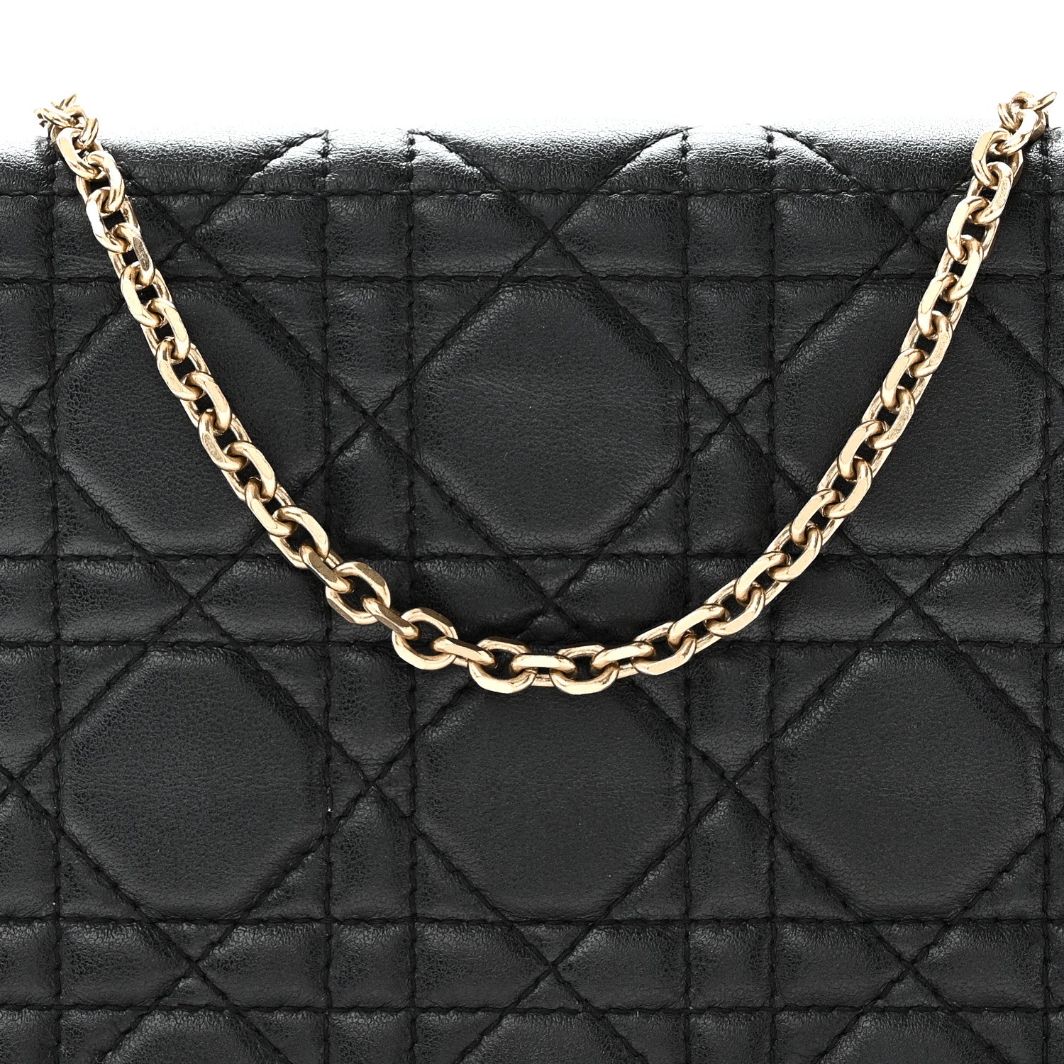 Christian Dior Lambskin Cannage Lady Dior Pouch Black 9 of 11
