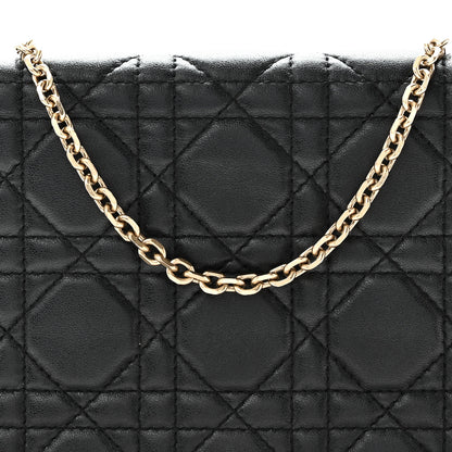 Christian Dior Lambskin Cannage Lady Dior Pouch Black 9 of 11