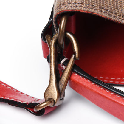 Burberry Canvas Mega Check Medium Ashby Hobo Cadmium Red 24 of 27