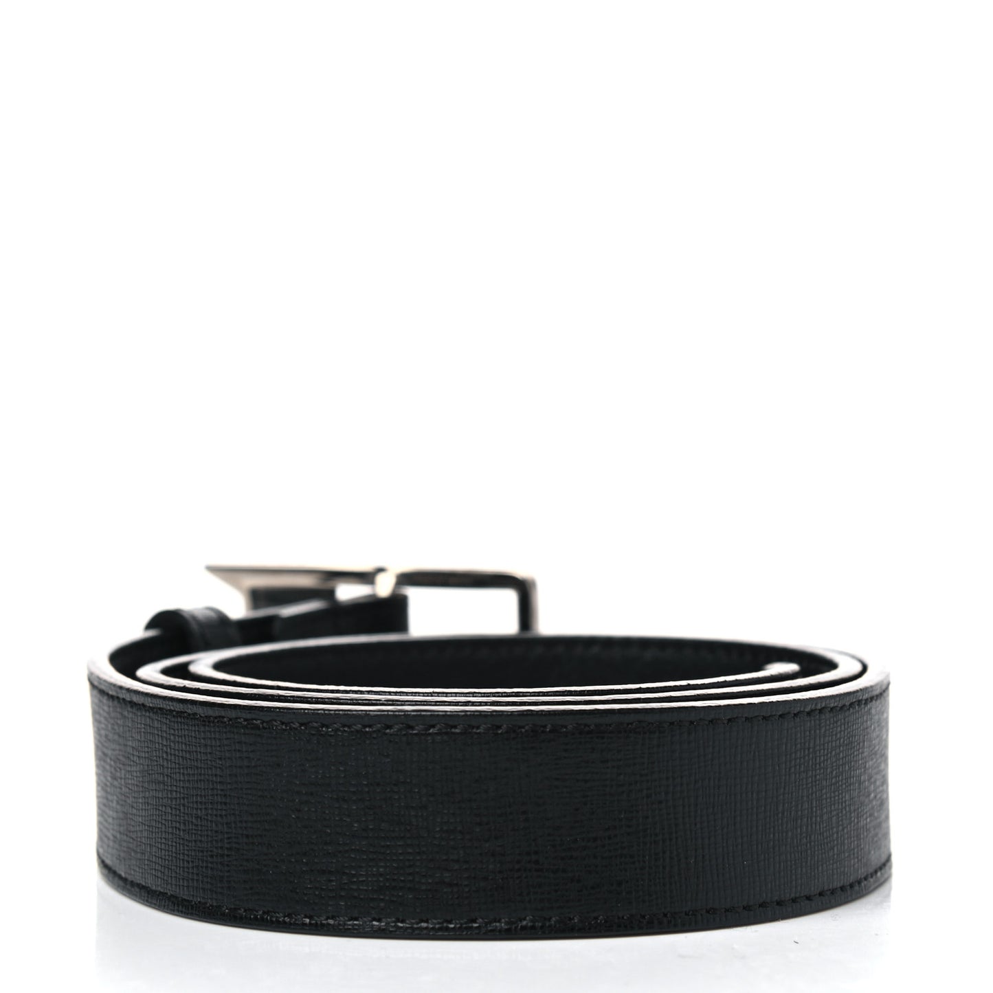 Vitello Monster Eyes Buckle Belt Black