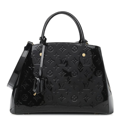 Louis Vuitton Vernis Montaigne MM Black 1 of 9