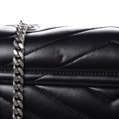 Saint Laurent Calfskin Y Quilted Monogram Medium Loulou Chain Satchel Black 11 of 12