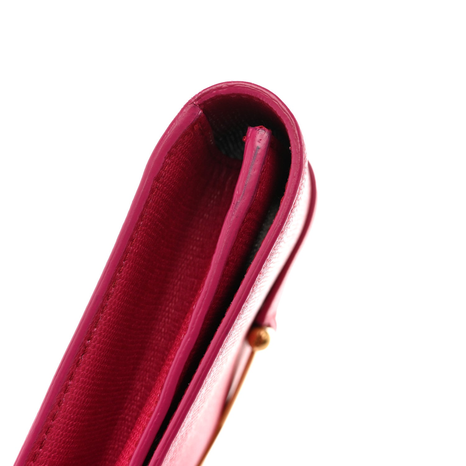Saint Laurent Calfskin Classic Y Ligne Clutch Fuchsia 9 of 11