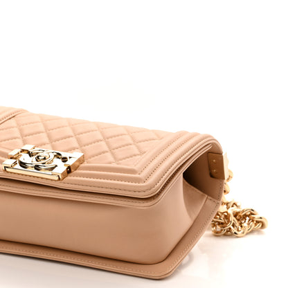 Chanel Calfskin Quilted Small Boy Flap Beige 10 of 11
