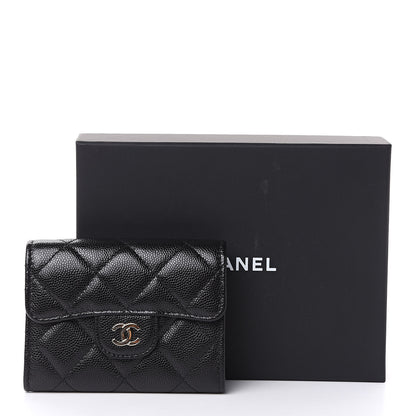 Chanel Caviar Quilted Flap Card Holder Wallet Black 9 of 9