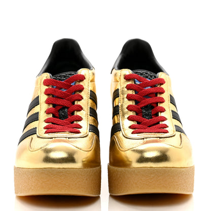 Gucci X ADIDAS Ginza Calfskin Demetra Gazelle Wedge Sneakers 39.5 King Gold Black 2 of 9