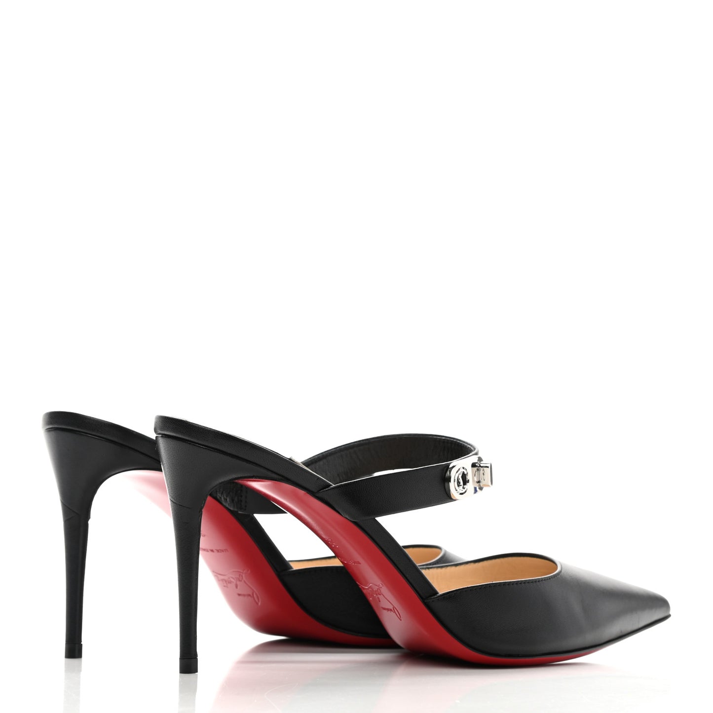 Nappa Choc Lock 85 Sandals 39 Black