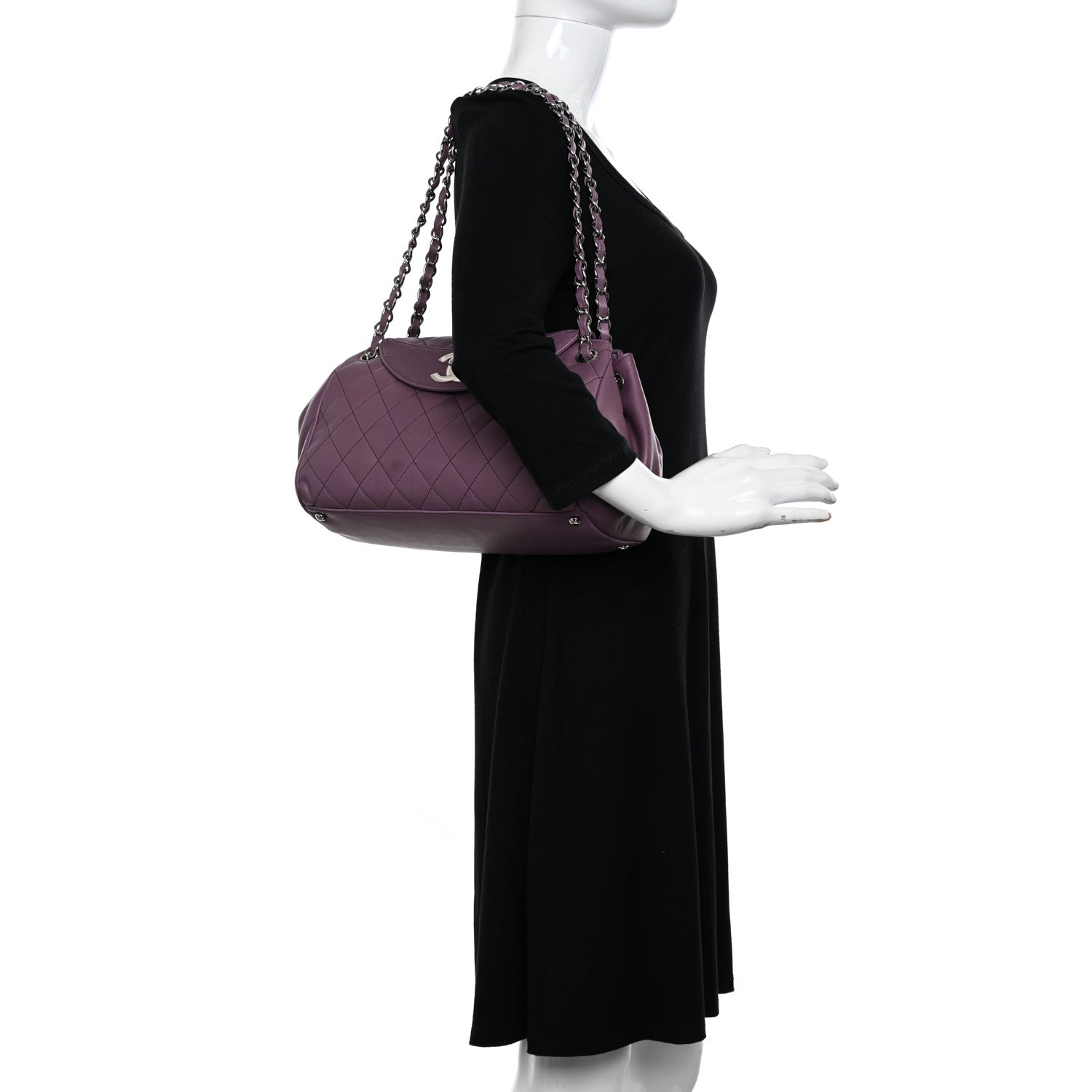 Chanel Lambskin Quilted CC Flap Light Purple 3 of 14