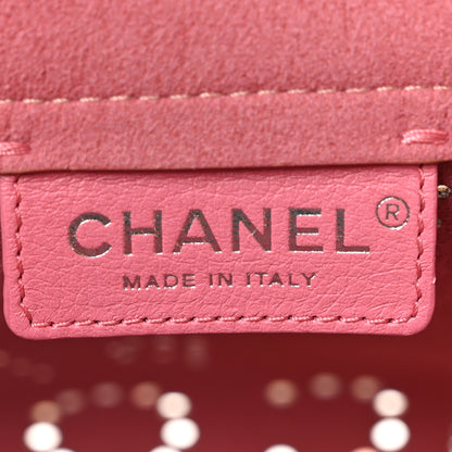 Chanel Calfskin Tweed Eyelet Flap Bag Pink 5 of 9