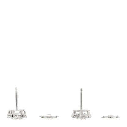Van Cleef & Arpels 18K White Gold Diamond Fleurette Earrings 3 of 5