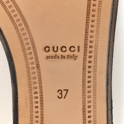 Gucci Lambskin Womens Brixton Horsebit Loafers 37 Mystic White 6 of 13