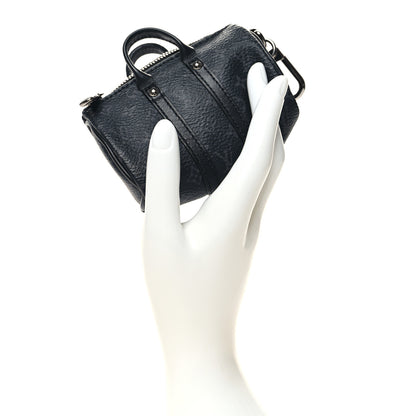 Louis Vuitton Monogram Eclipse Mini Keepall Bag Charm Key Holder Black 2 of 9