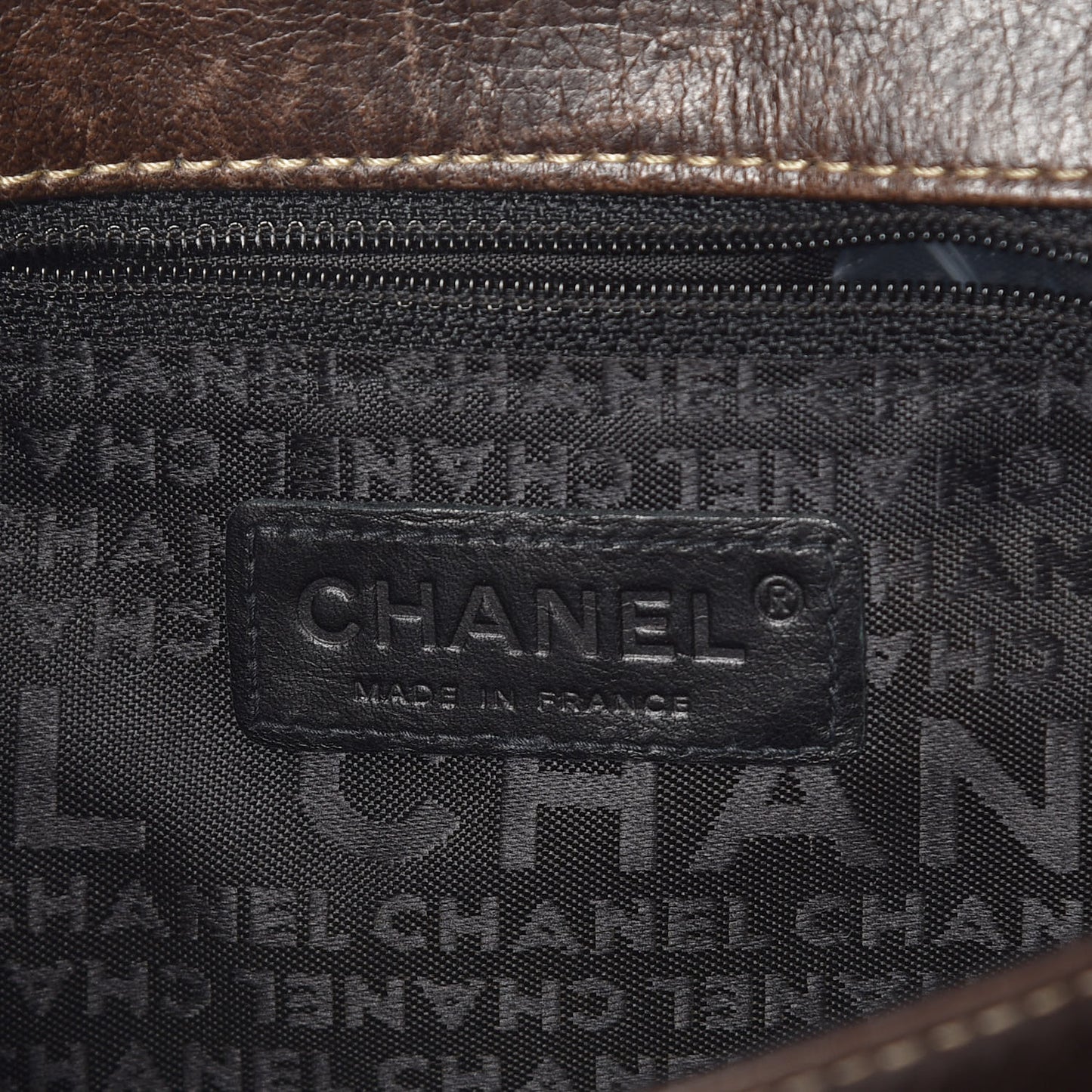 Calfskin Graffiti Flap Brown