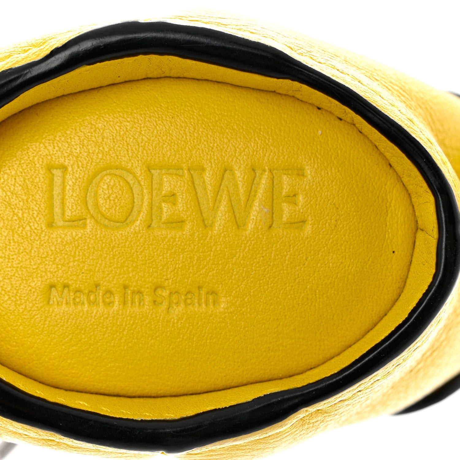Loewe Calfskin Elephant Coin Purse Bag Charm Key Holder Yellow 4 of 5