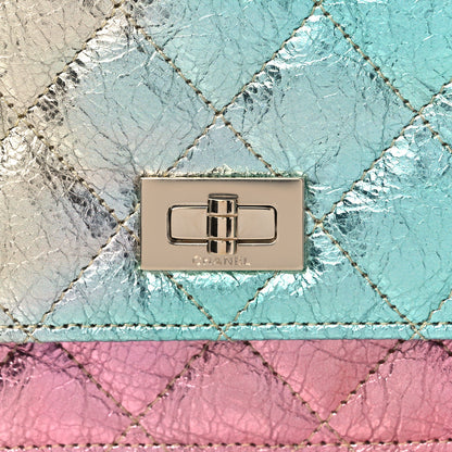 Chanel Metallic Goatskin Quilted 2.55 Reissue Wallet on Chain WOC Multicolor 12 of 13
