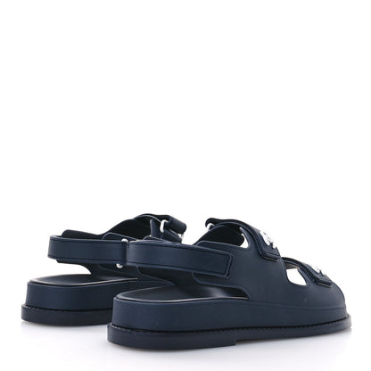 Chanel Rubber CC Dad Sandals 40 Navy 5 of 9