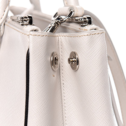 Prada Saffiano Small Galleria Double Zip Tote Talco Black 12 of 16