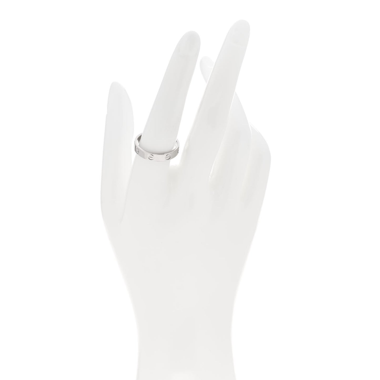 18K White Gold 3.5mm LOVE Wedding Band Ring 57 8