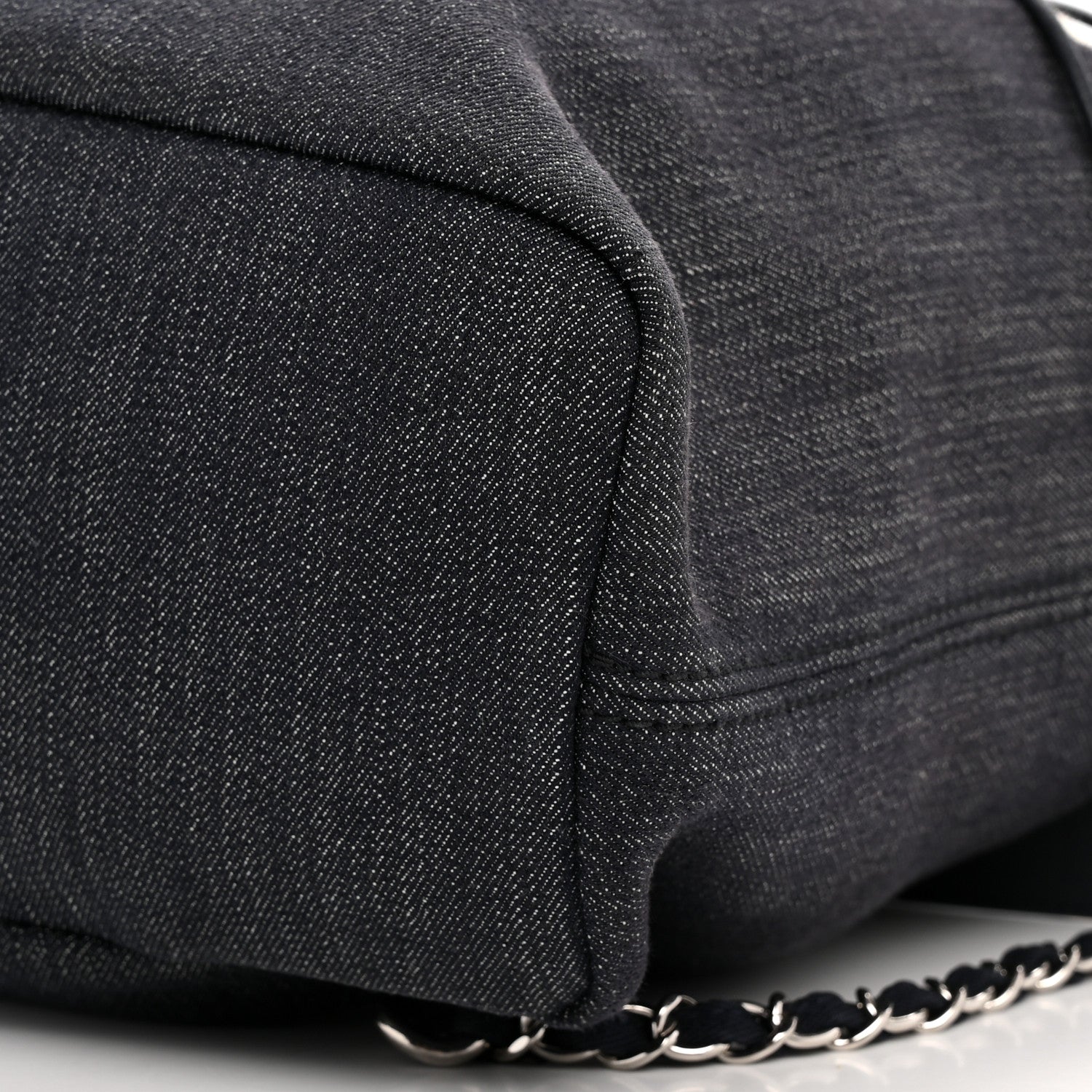 Chanel Canvas Large Deauville Backpack Denim Blue 10 of 15