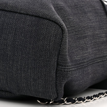 Chanel Canvas Large Deauville Backpack Denim Blue 10 of 15