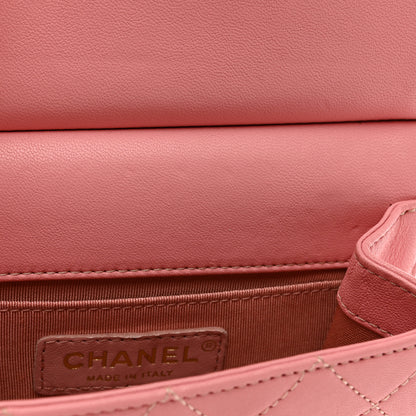 Chanel Lambskin Quilted Chic Pearls Flap Pink 11 of 11