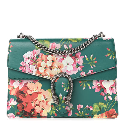 Gucci Calfskin Blooms Print Medium Dionysus Shoulder Bag Bright Emerald Multicolor 1 of 13