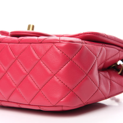 Chanel Lambskin Quilted Mini Pearl Crush Flap Dark Pink 7 of 11