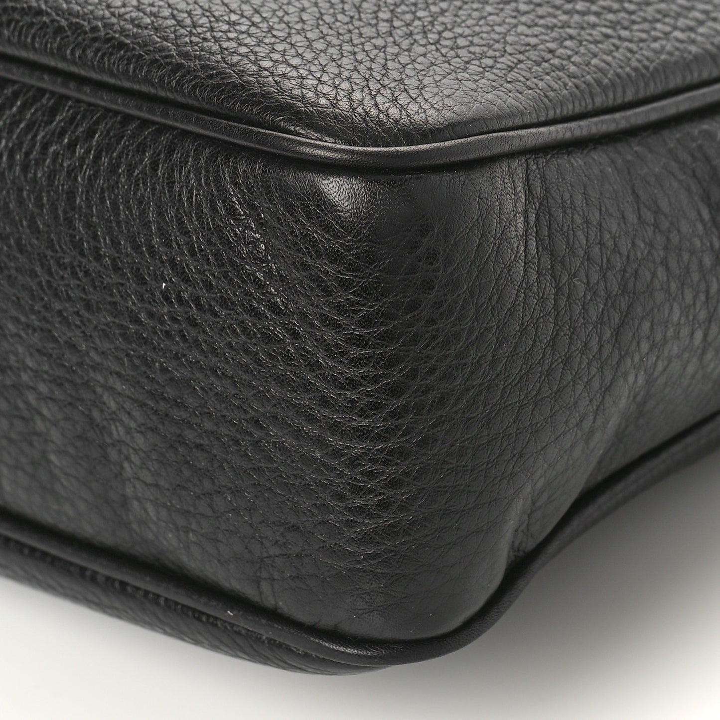 Pebbled Calfskin Small Soho Bowler Black