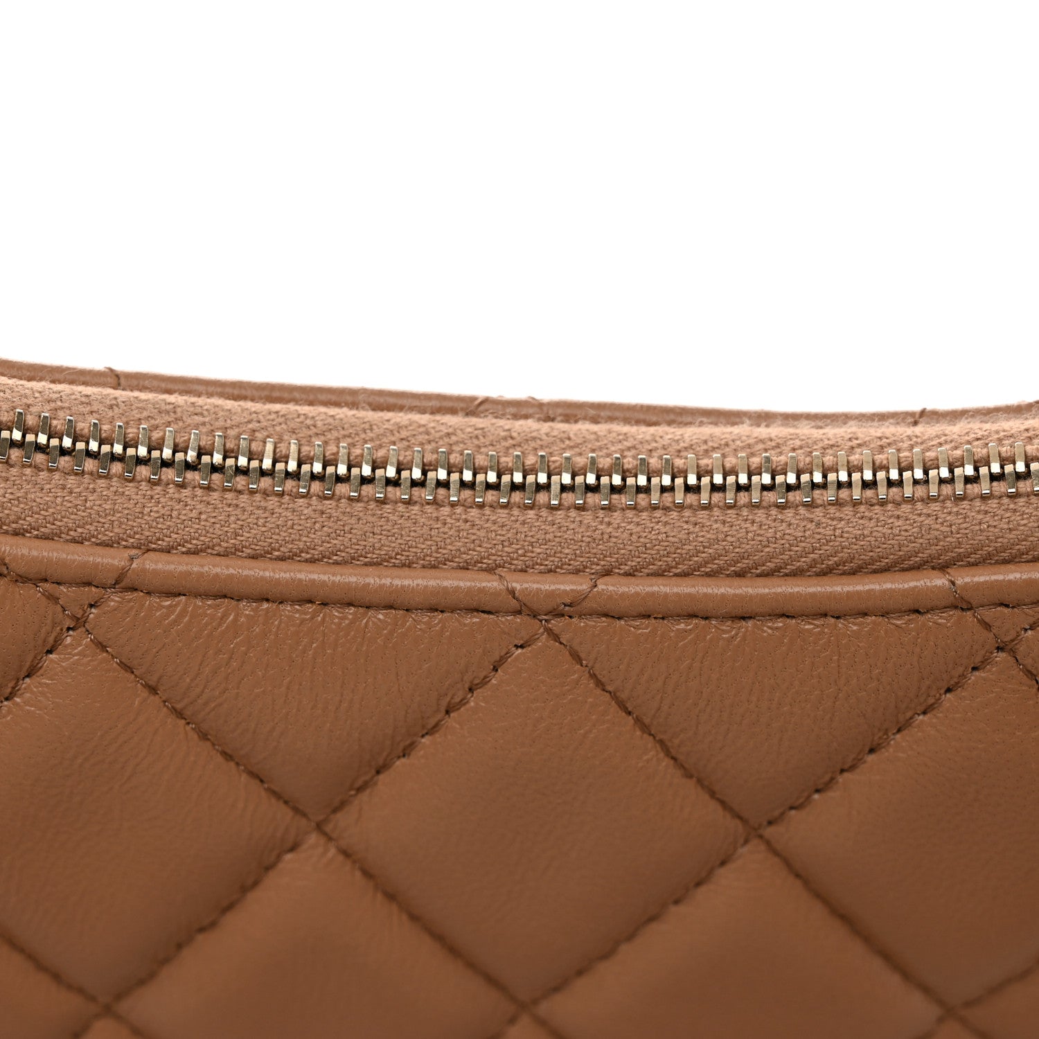 Chanel Shiny Crumpled Lambskin Quilted Large Trendy Chain Around Hobo Dark Beige 8 of 11