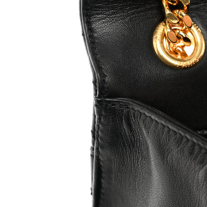 Saint Laurent Lambskin Matelasse Chevron Medium Monogram Satchel Black 12 of 13