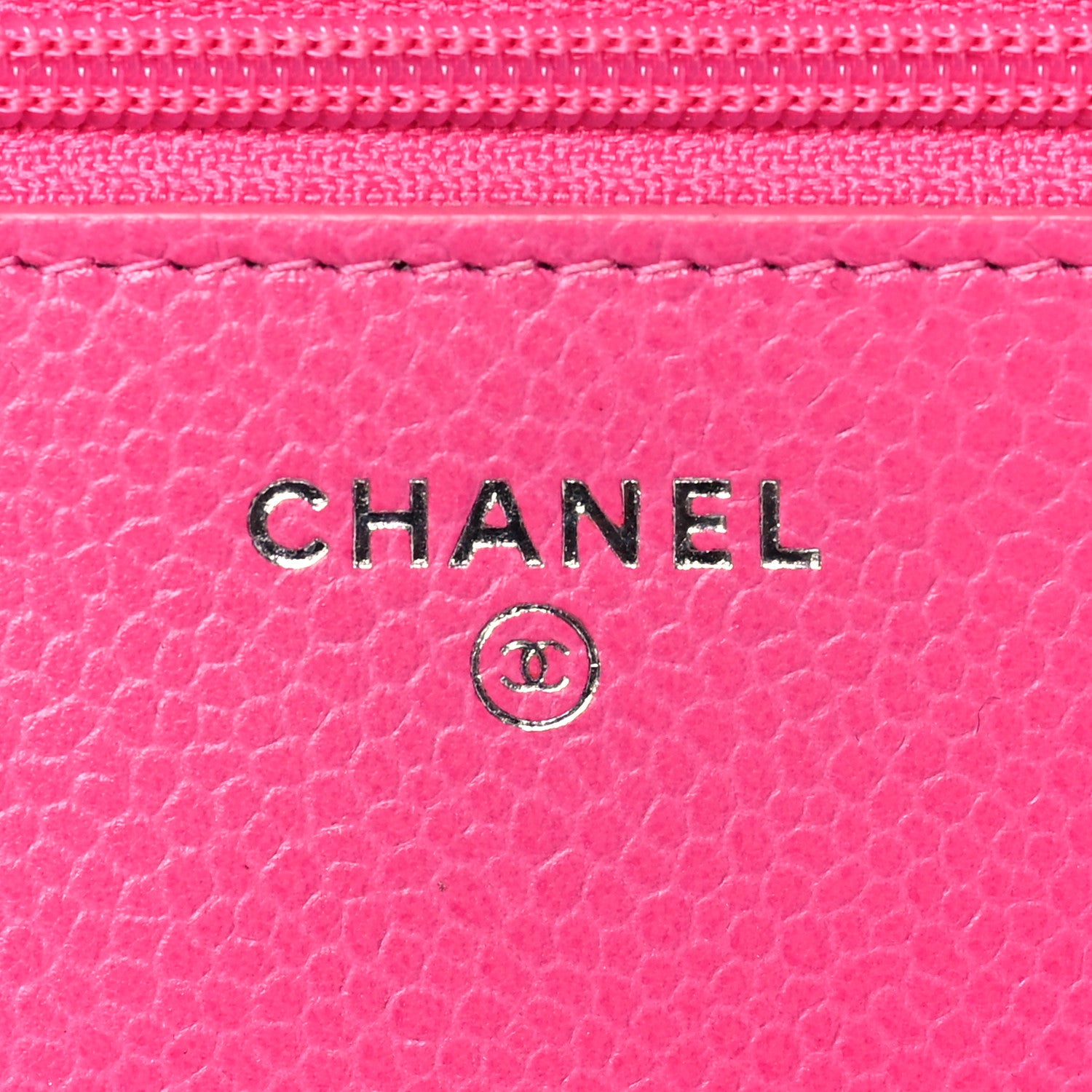 Chanel Caviar Quilted Wallet on Chain WOC Fuchsia 6 of 8