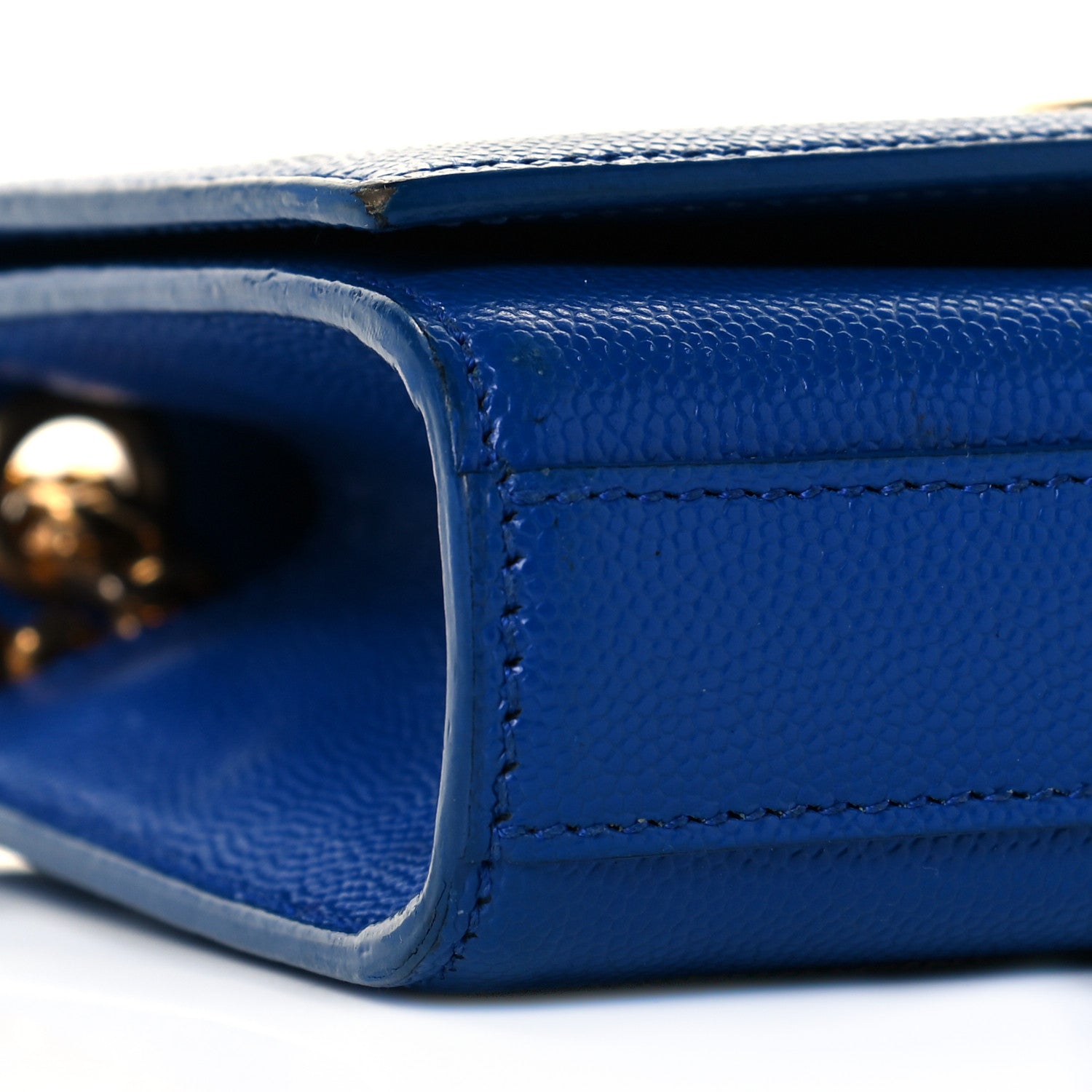 Saint Laurent Grain De Poudre Small Classic Monogram Kate Satchel Royal Blue 7 of 9