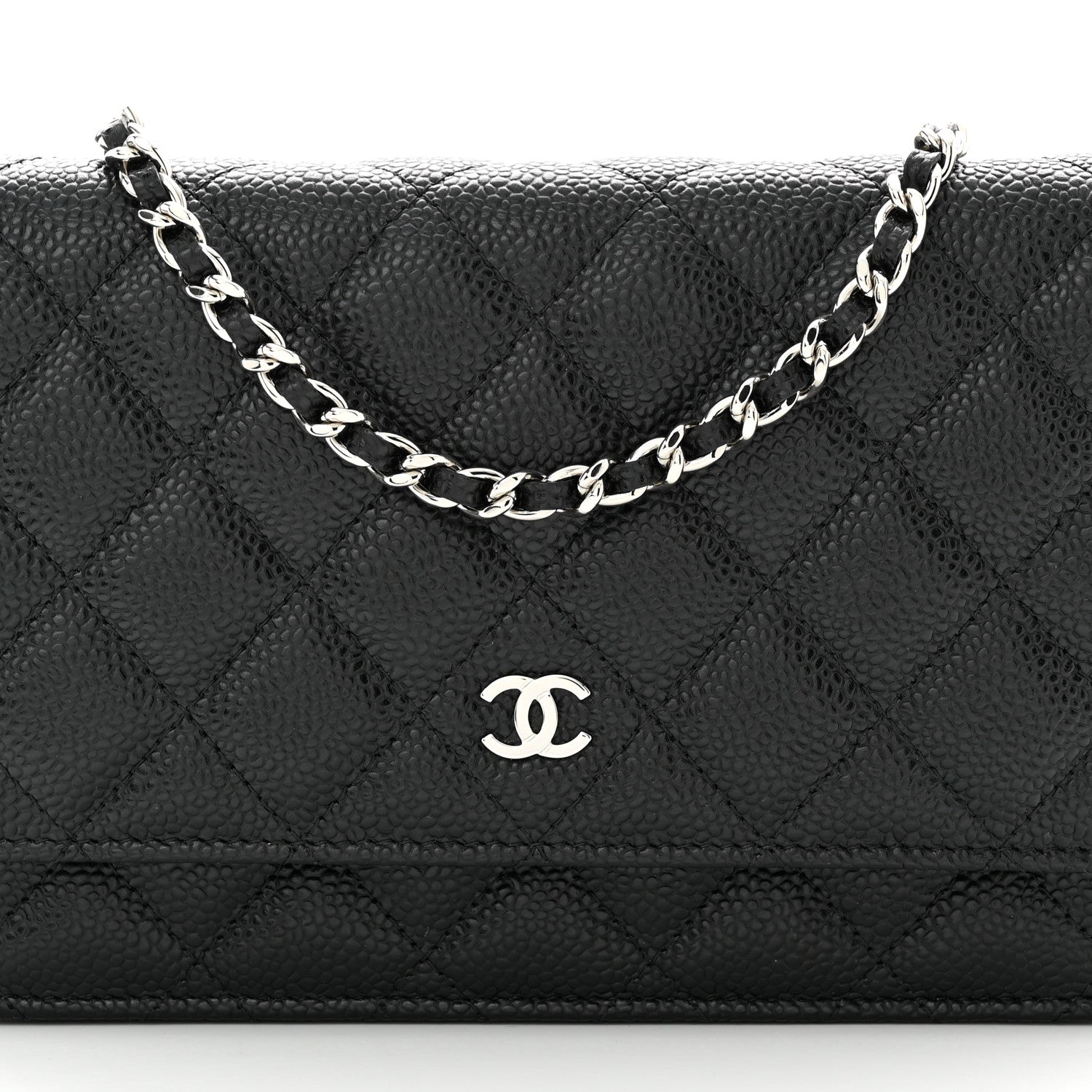 Chanel Caviar Quilted Wallet On Chain WOC Black 9 of 12