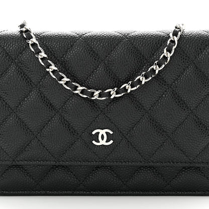 Chanel Caviar Quilted Wallet On Chain WOC Black 9 of 12