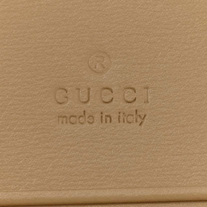 Gucci Boarded Plutone Calfskin Horsebit 1955 Card Case Wallet Bubble Tea 8 of 10