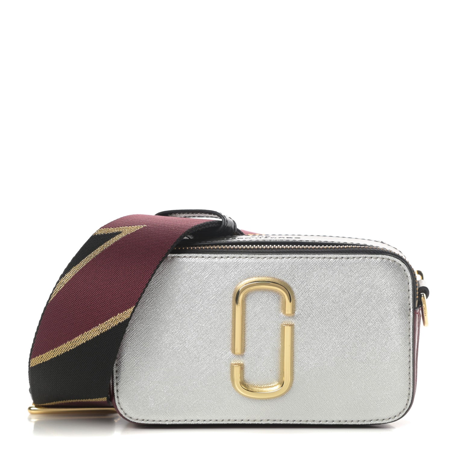 Marc Jacobs Saffiano Small Snapshot Camera Bag Silver Multicolor 1 of 11