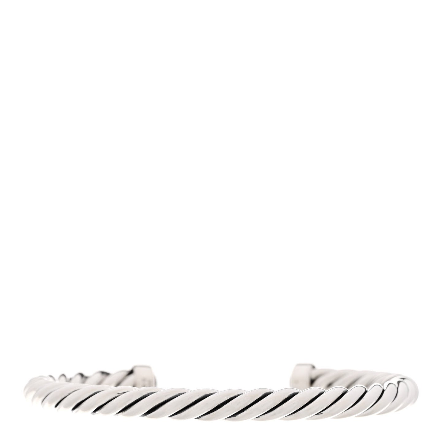 Sterling Silver Onyx 6mm Cable Classic Cuff Bracelet