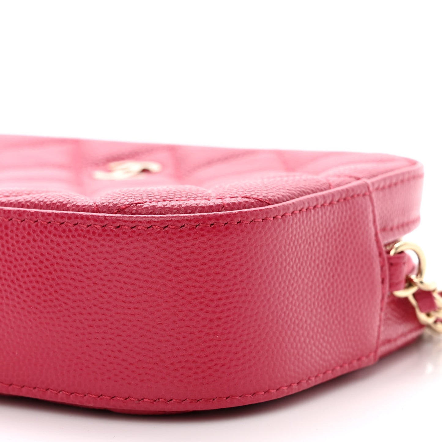 Caviar Quilted Camera Case Dark Pink