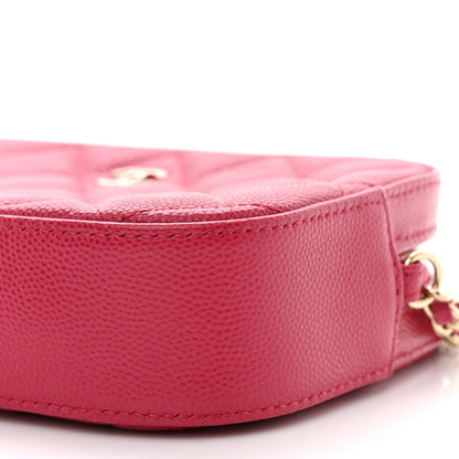 Chanel Caviar Quilted Camera Case Dark Pink 11 of 14