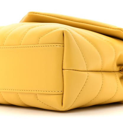 Saint Laurent Calfskin Y Quilted Monogram Toy Loulou Crossbody Bag Sunflower 9 of 10