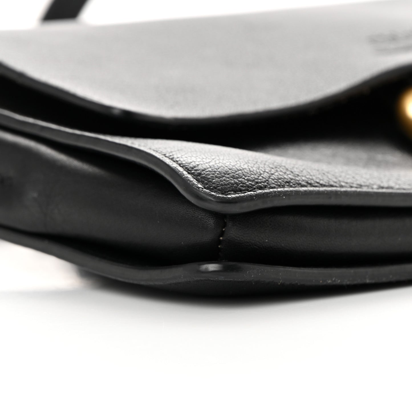 Goatskin Small Faye Shoulder Bag Black