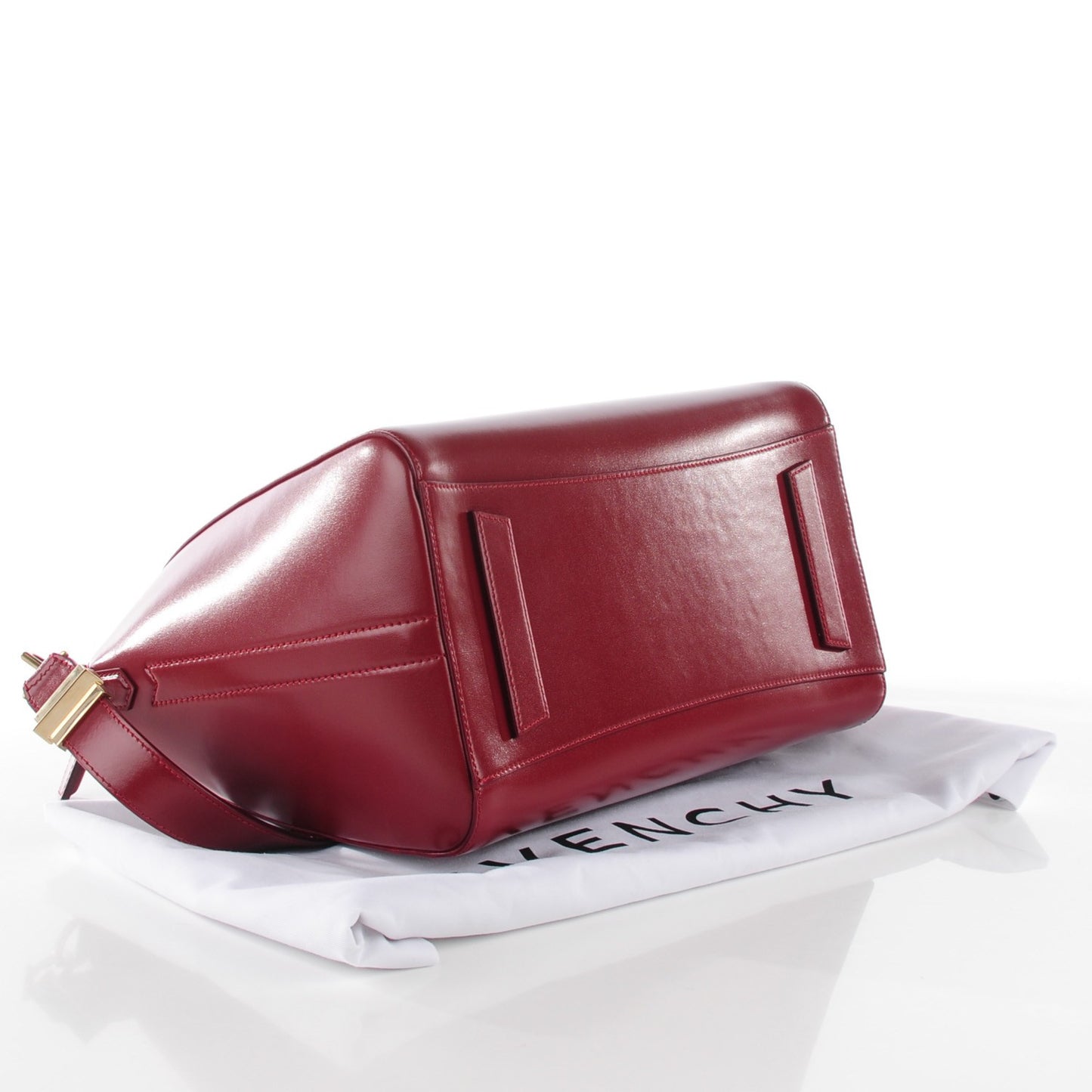 Shiny Lord Calfskin Medium Antigona Burgundy