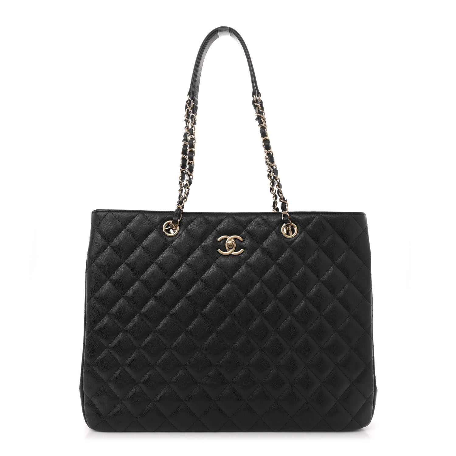 Chanel Caviar Quilted Large CC Shopping Tote Black 1 of 10