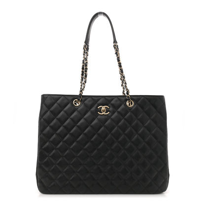 Chanel Caviar Quilted Large CC Shopping Tote Black 1 of 10