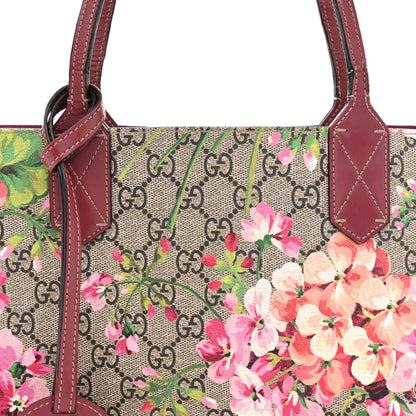 Gucci GG Supreme Monogram Blooms Small Reversible Tote Beige Multicolor Dry Rose 10 of 18