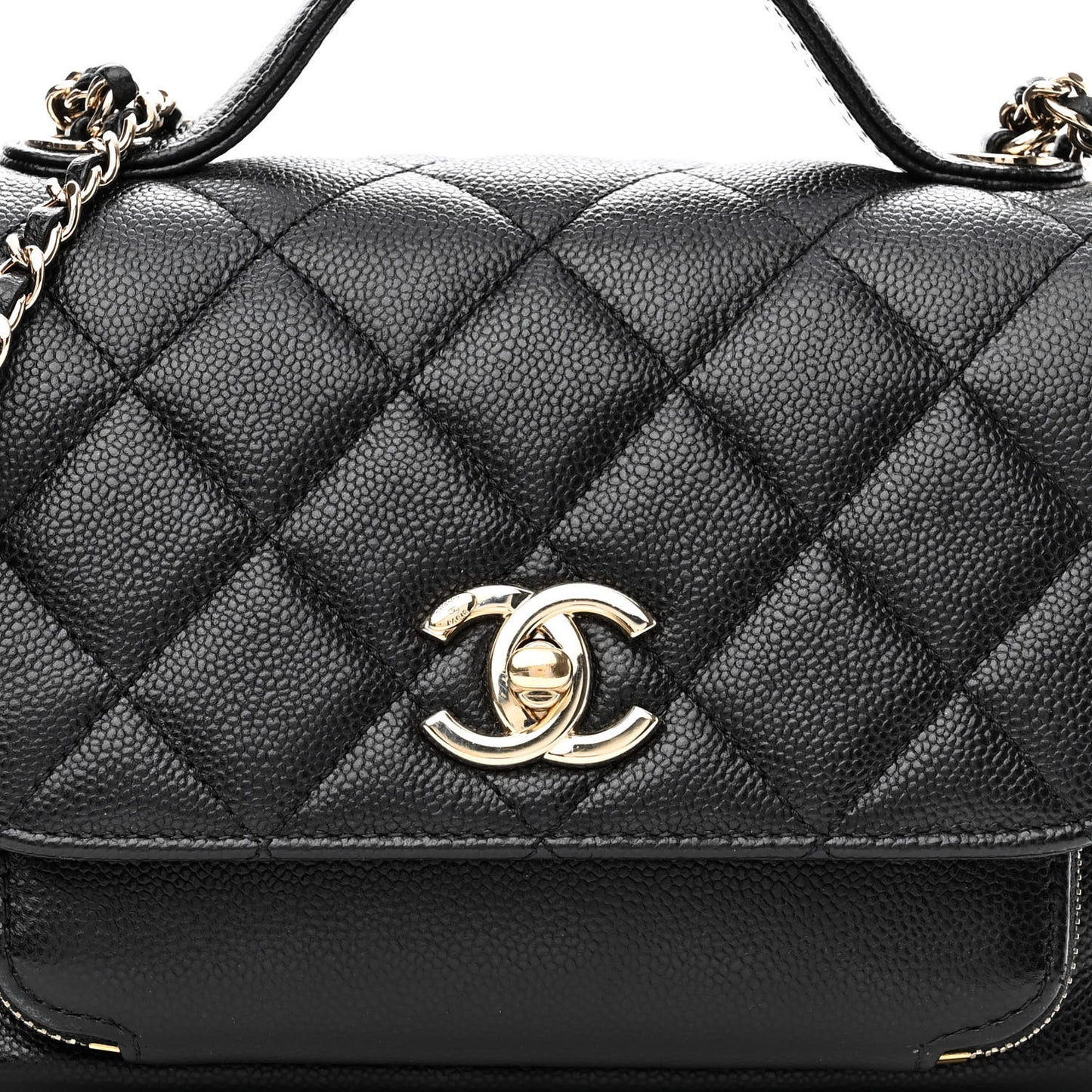 Caviar Quilted Mini Business Affinity Flap Black