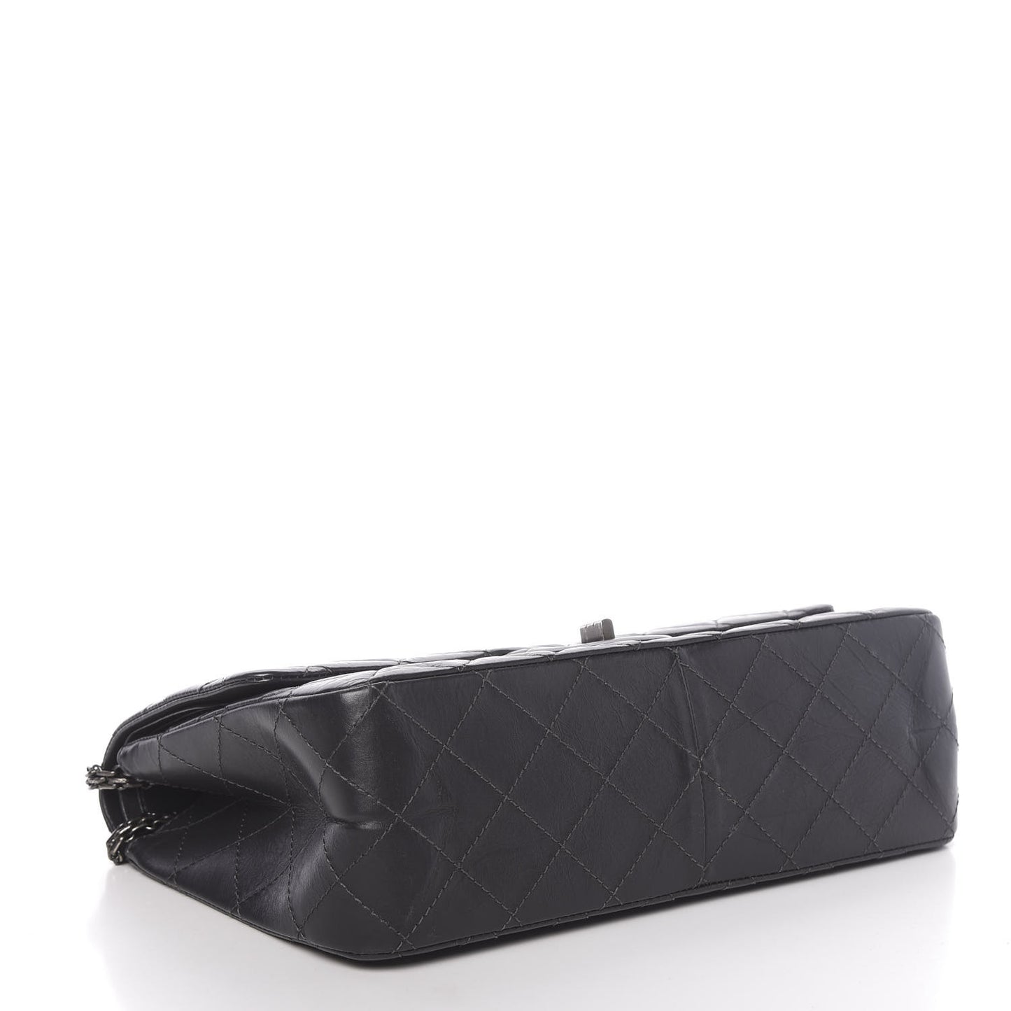 Aged Calfskin Quilted 2.55 Reissue 227 Flap Dark Grey