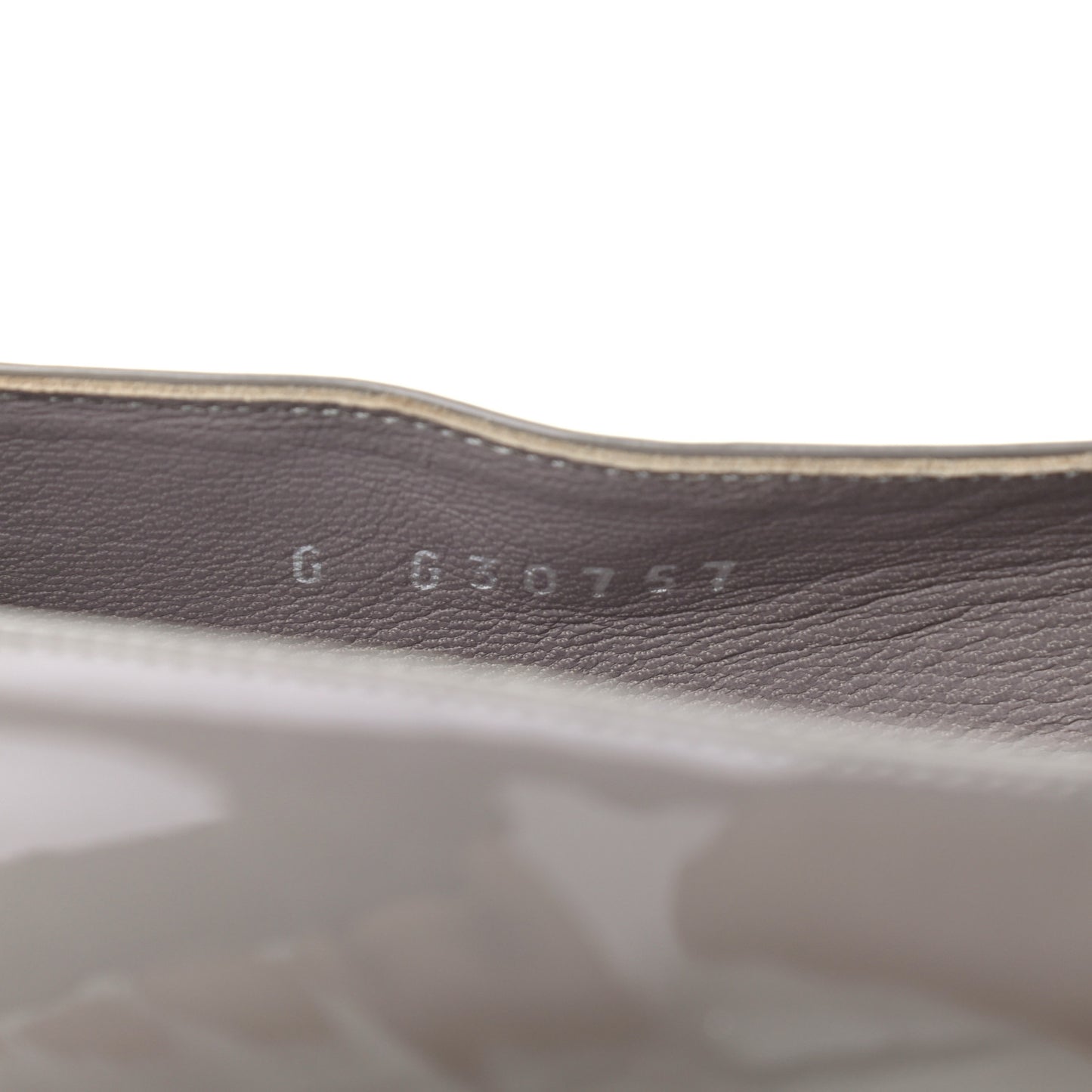Patent Calfskin Pearl CC Loafers 37 Grey