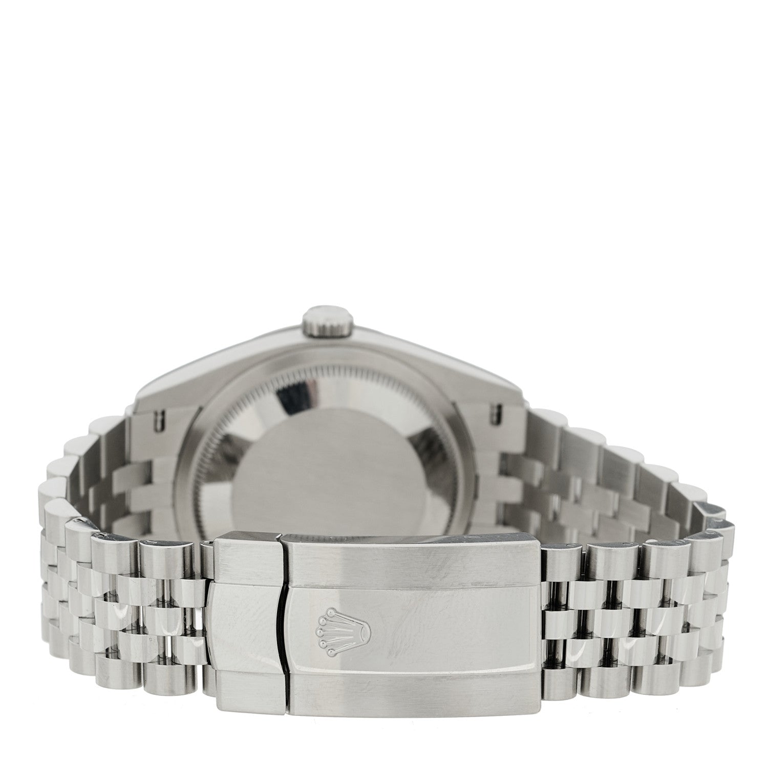 Rolex Stainless Steel 18K White Gold Diamond 36mm Oyster Perpetual Datejust Watch Green Palm 126234 3 of 5