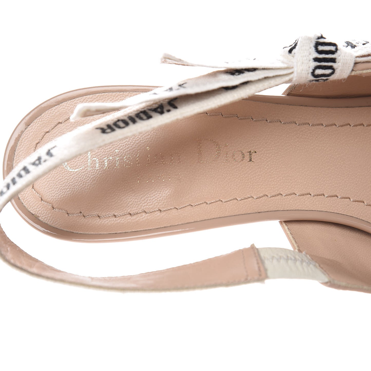 Patent Ribbon J'Adior Slingback 65mm Pumps 37 Nude